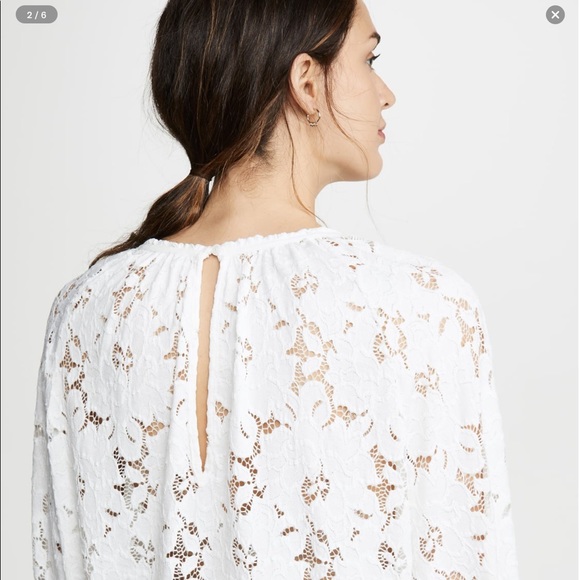 BoHo beautiful white lace blouse by Free People - Picture 4 of 6